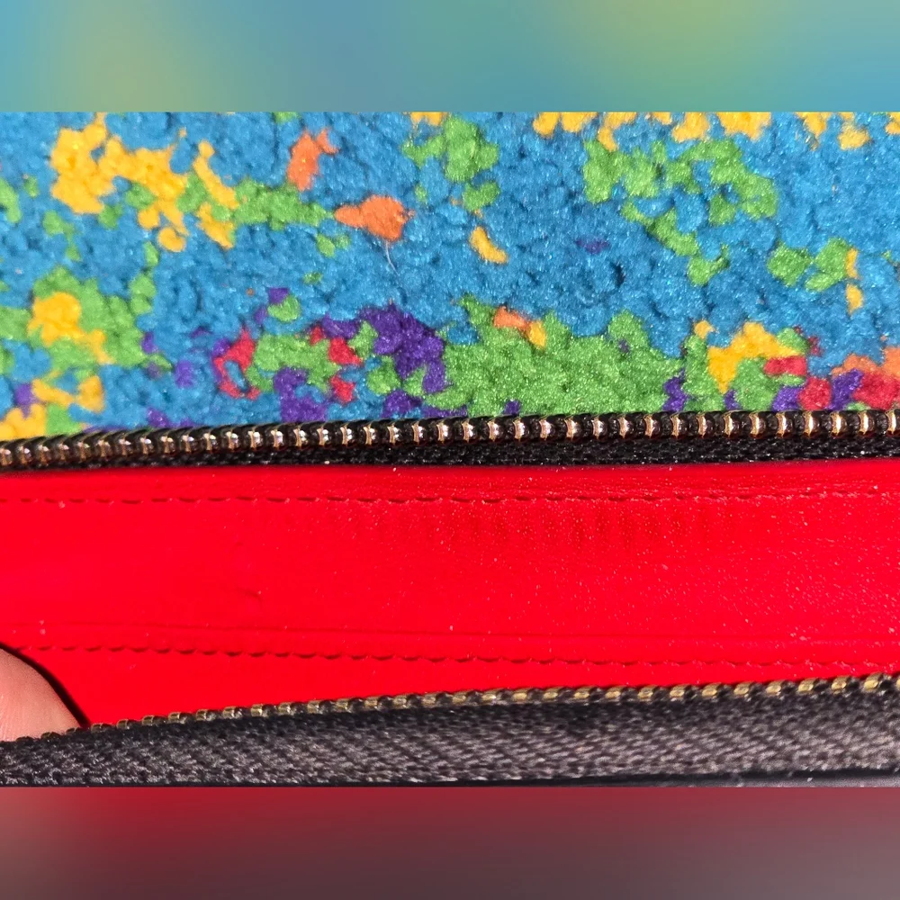 Authentic Christian Louboutin Black Studded Long Wallet‎ Zip Around Closure
